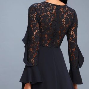 NWT! Navy Blue Lace Long-sleeve Dress 👗